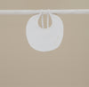Ninnoah Off White Velour Baby Bib with Embroidery