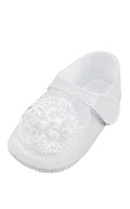 Lace Rosette Baby Girls Pram Shoe