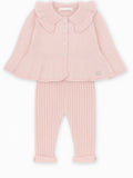 Martin Armando Girls Ruffled  Knit Set – Pink