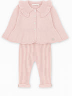 Martin Armando Girls Ruffled  Knit Set – Pink