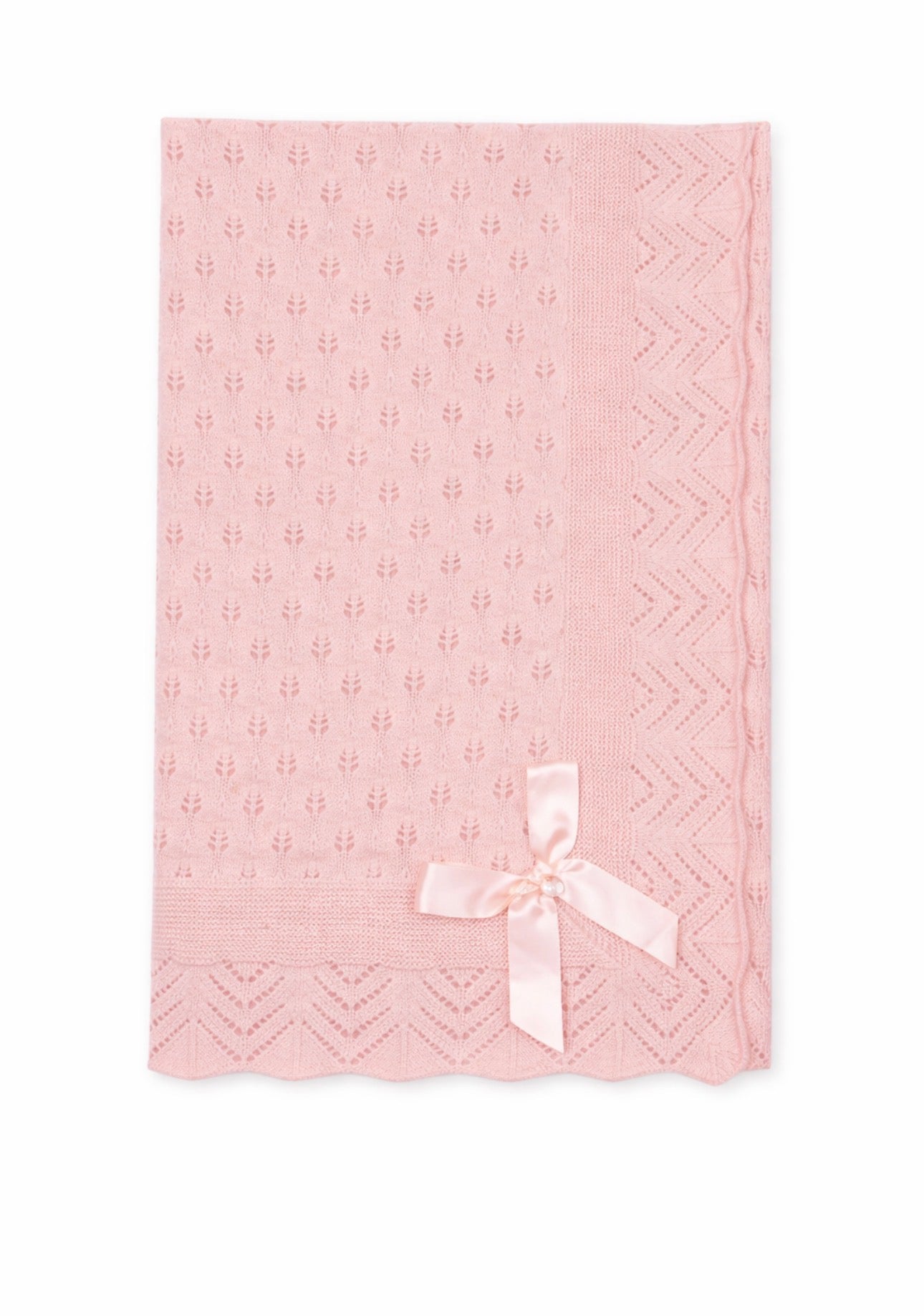 Light Pink Knit Baby Blanket – Sweet Moments Collection