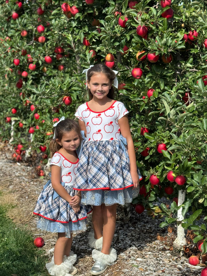 Apple Plaid Twirl Dress — Back-to-School Edition