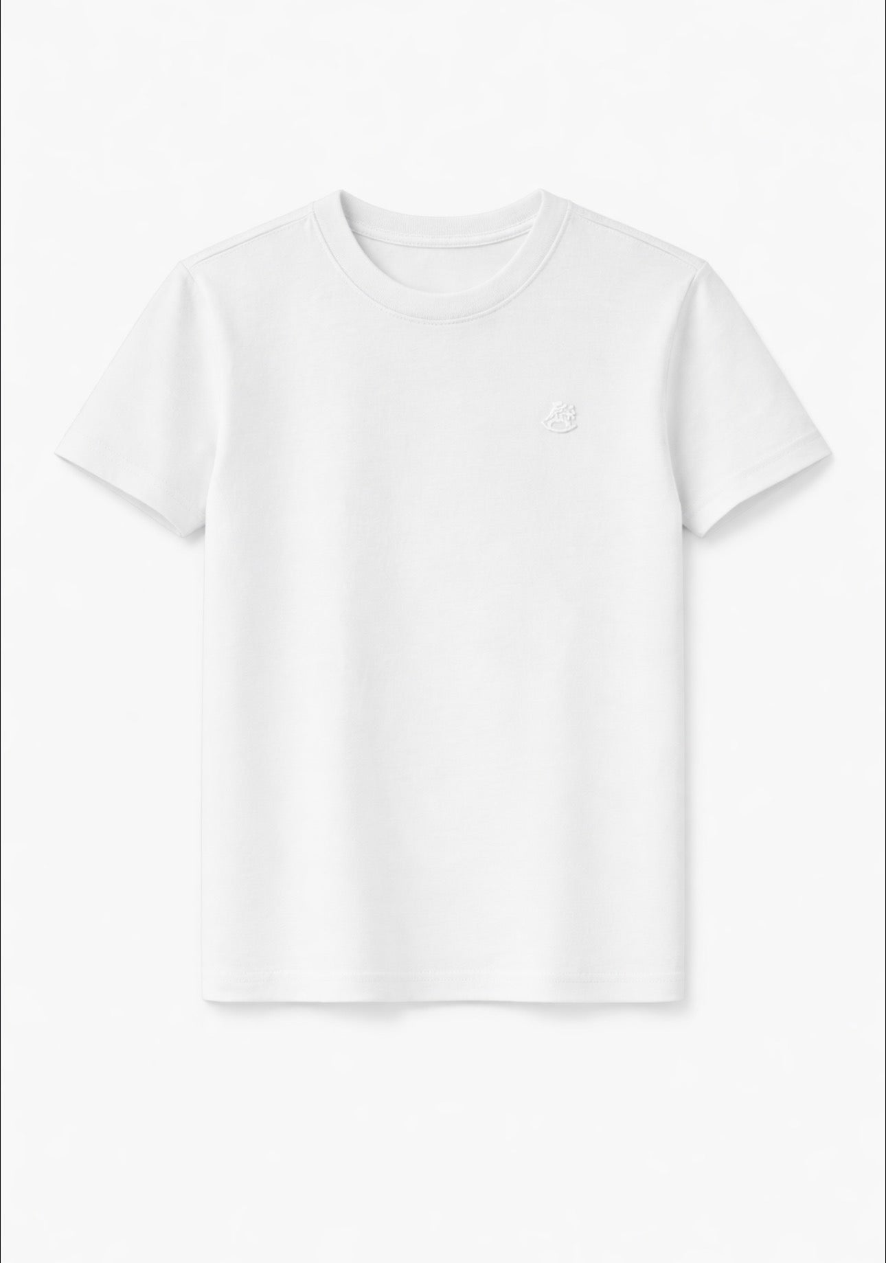 White  Green Classic Cotton Boys Tee | Soft Everyday Luxury Shirt