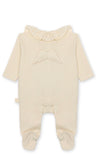 Baby Gi Girls’ Angel Wings Cotton Footie — Soft Ivory