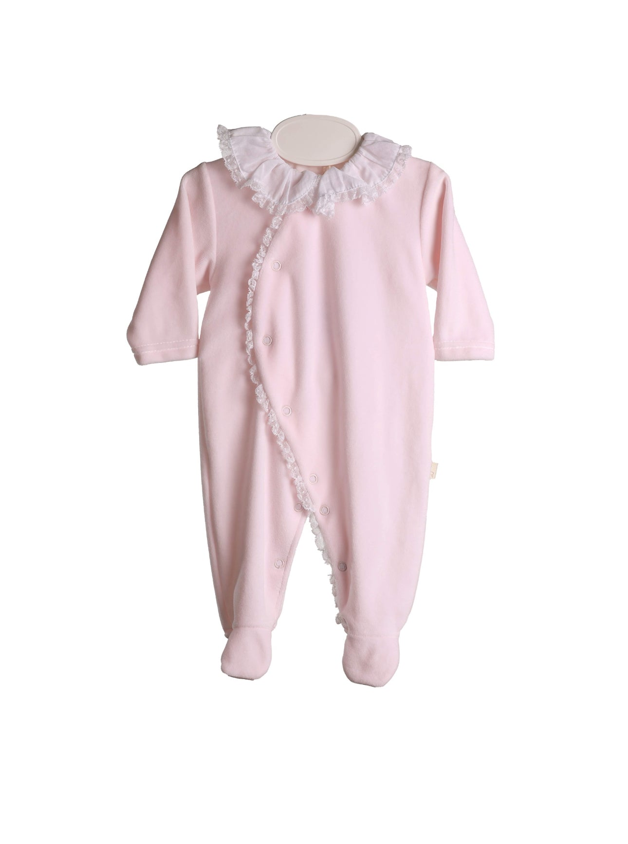 Baby Gi  ruffled  Baby Grow     -Pink