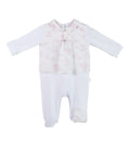 Pureté Pink Toile Print Baby Footie – SS25 Collection