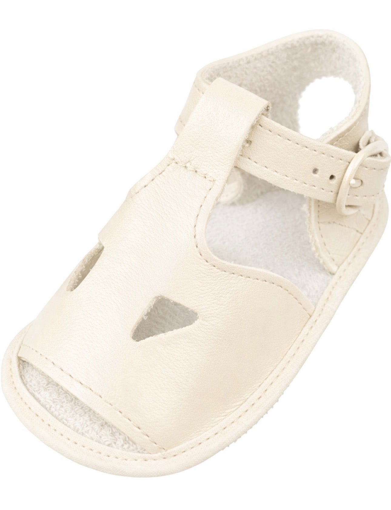 Ivory Boys Crib Sandals – Soft Nappa Leather Baby Sandals