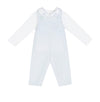 Deolinda Matt Baby Blue Overall & Car Collar Shirt Set