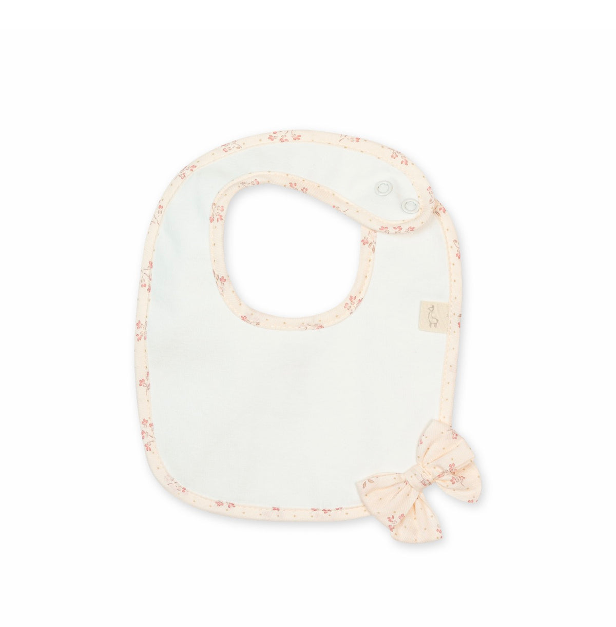 Winter Garden Floral Bow Bib