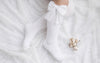 White   Sheer  Bow Knee-High Socks