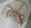 Collection D-Alli Ivory & Soft Pink  Heirloom Baby Cap