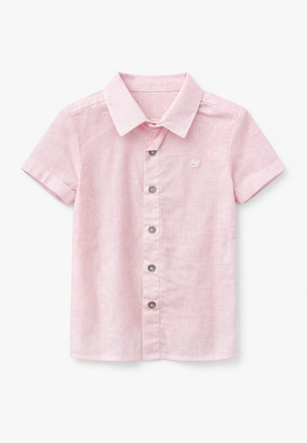 Blush Linen Button-Up Shirt for Boys | Lightweight Summer Classic