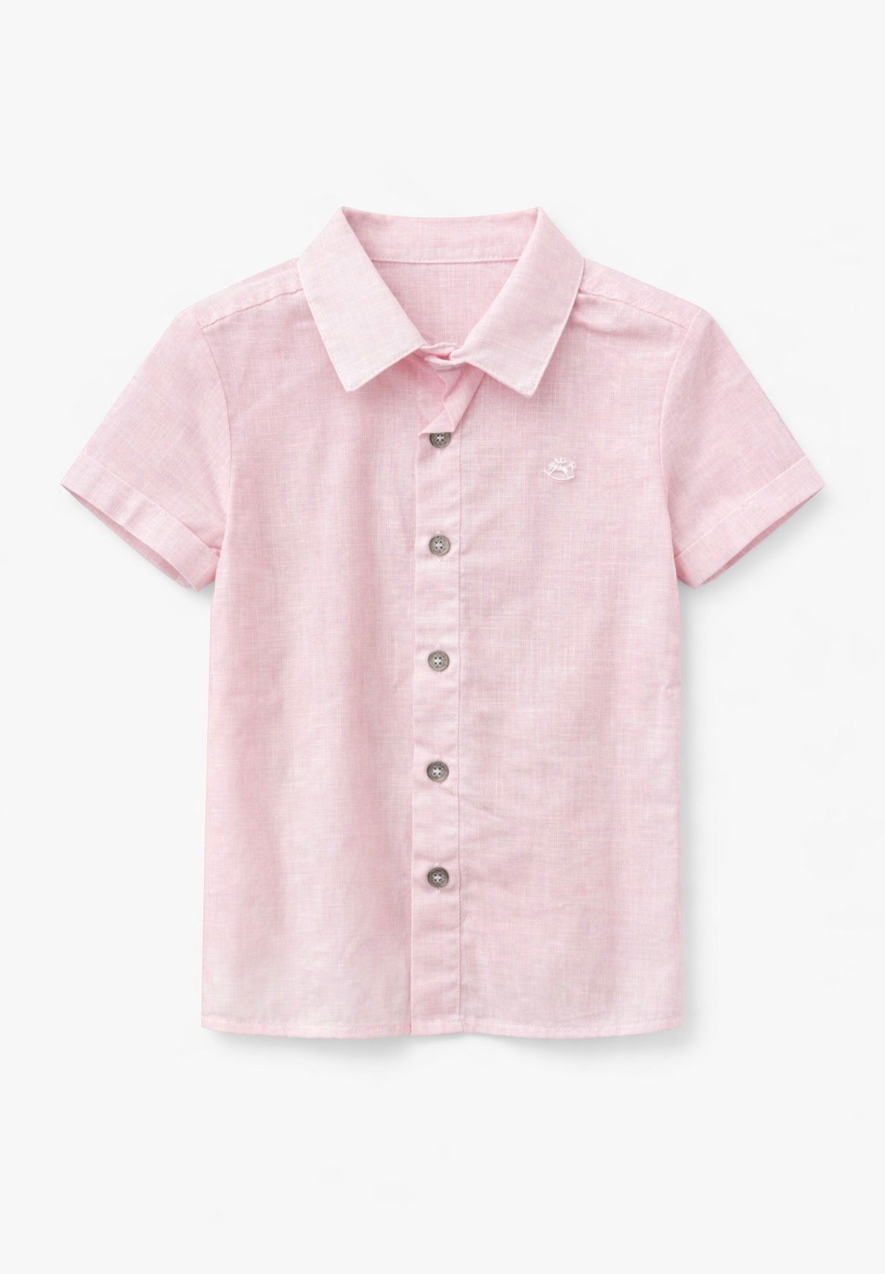 Blush Linen Button-Up Shirt for Boys | Lightweight Summer Classic