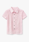 Blush Linen Button-Up Shirt for Boys | Lightweight Summer Classic