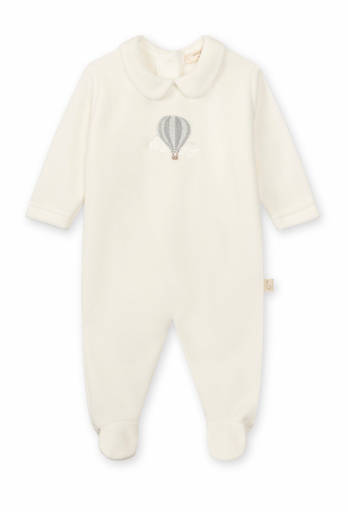 Baby Gi Ivory Skies Hot Air Balloon Velour Footie