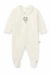 Baby Gi Ivory Skies Hot Air Balloon Velour Footie