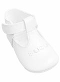 Classic White Baby T-Strap Shoes – Soft Nappa Leather Crib Shoes