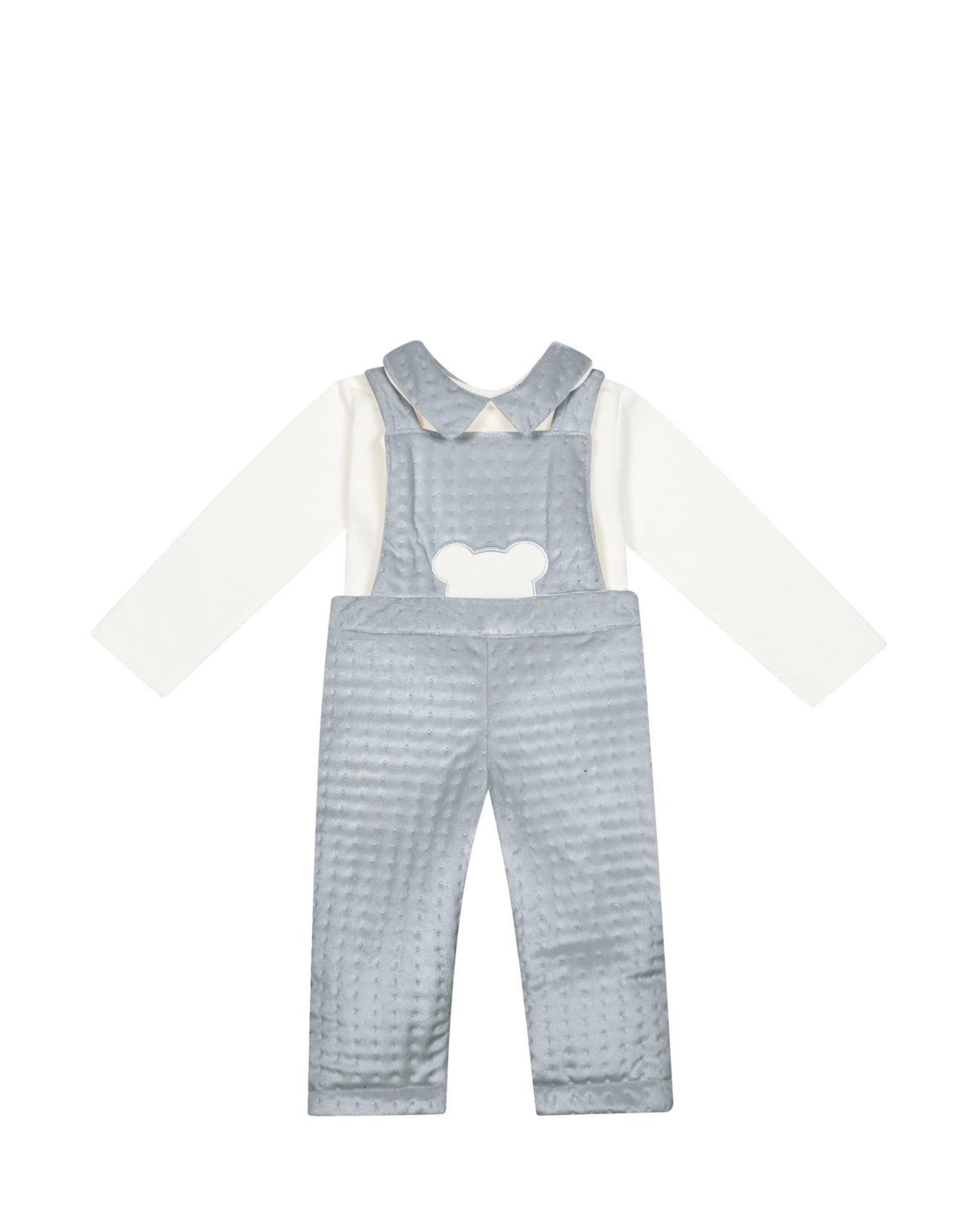 Cookie Teddy Bear Overall & Top Set – Blue