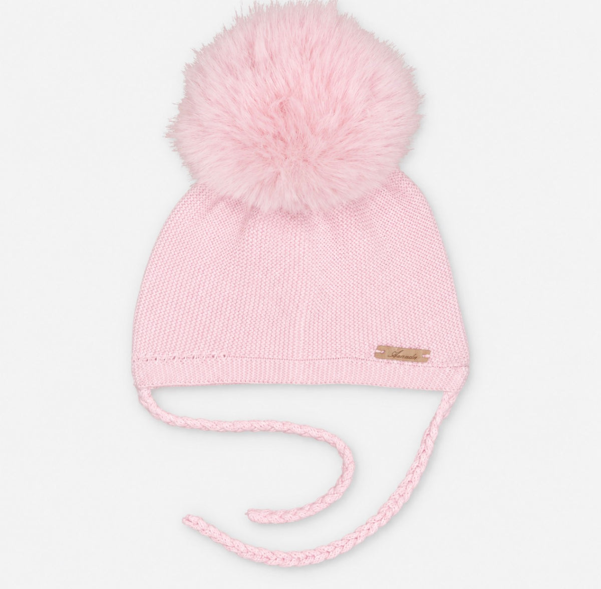 Martin Aranda Pink Draylon Knit Pom Hat – Baby to Toddler