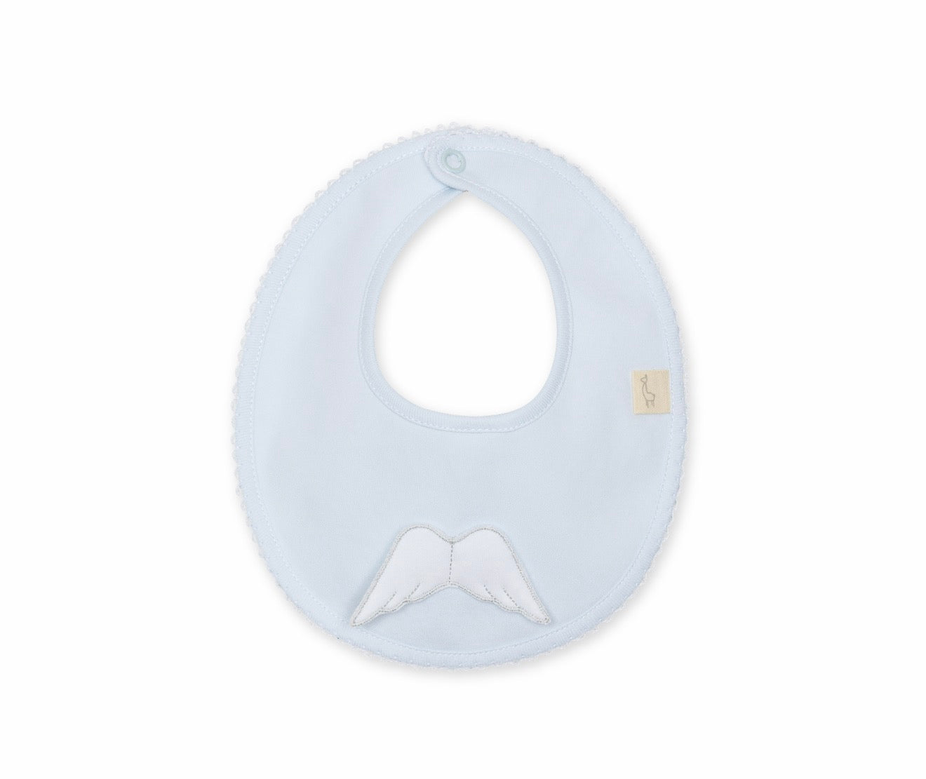Headline:
Baby Gi Angel Wings Cotton Bib -Baby Blue
