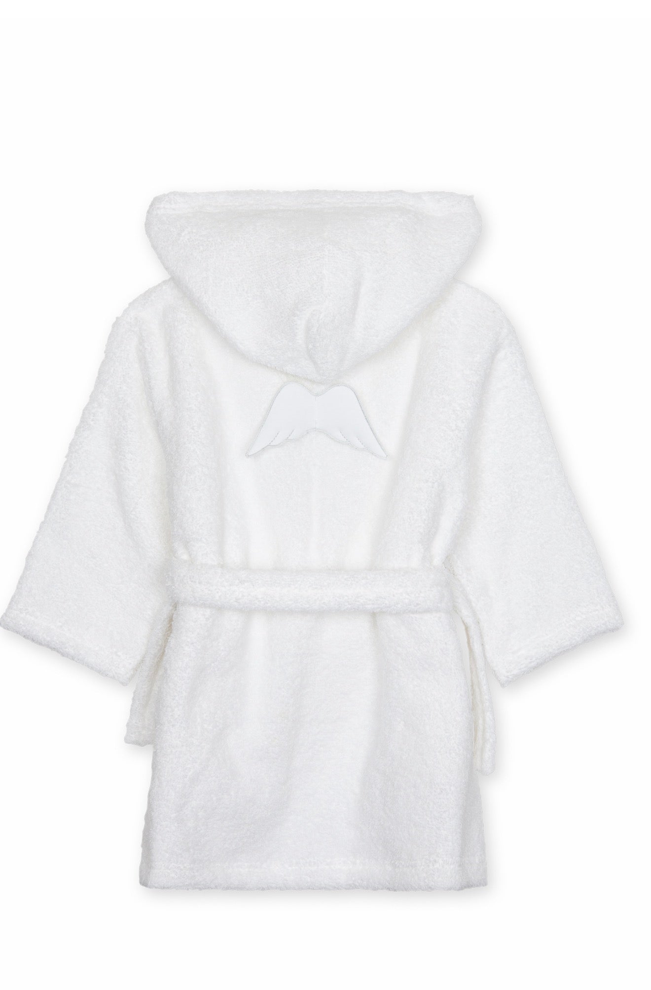 Baby Gi Heavenly Angel Wings Hooded Bathrobe — Pure White