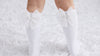 Meia Pata Pure White Pearl Tulle Knee Socks