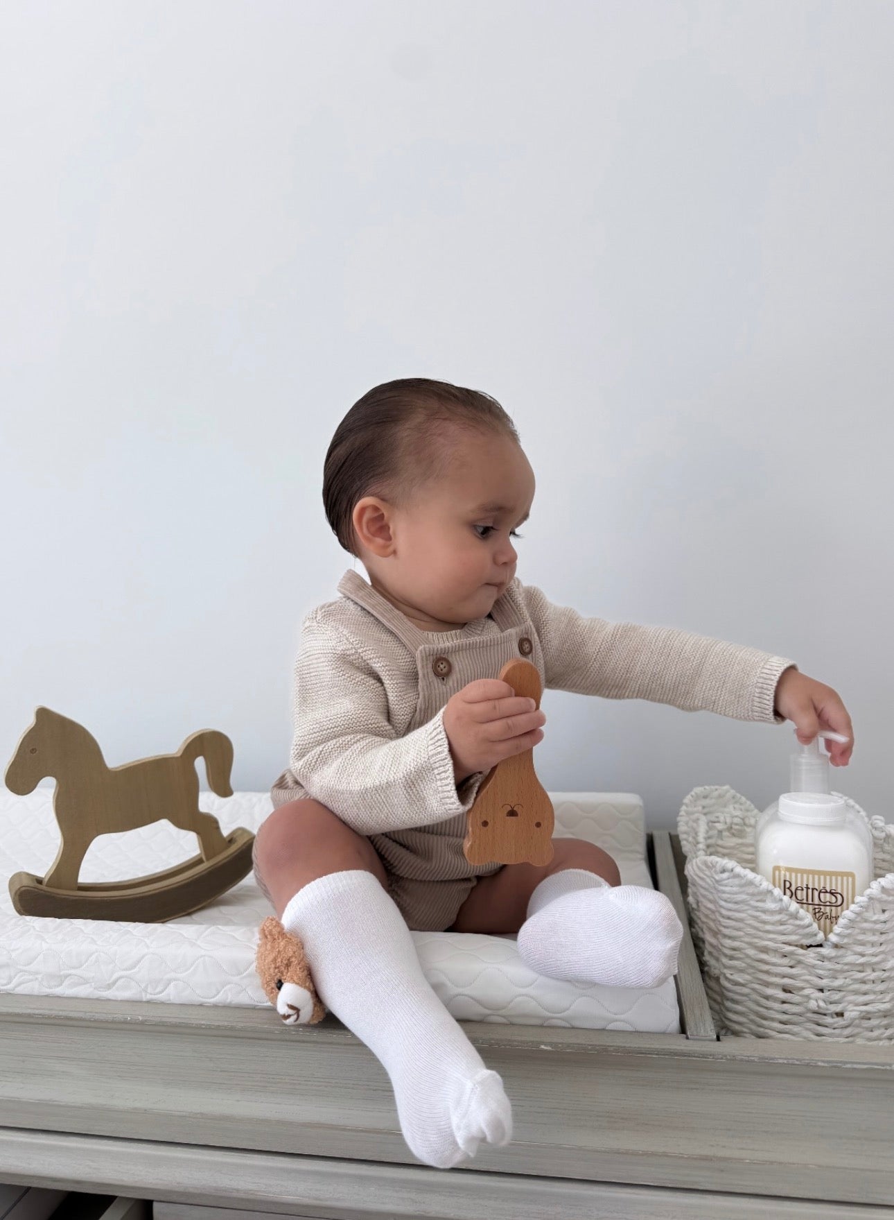 Meia Pata White Teddy Bear Sock