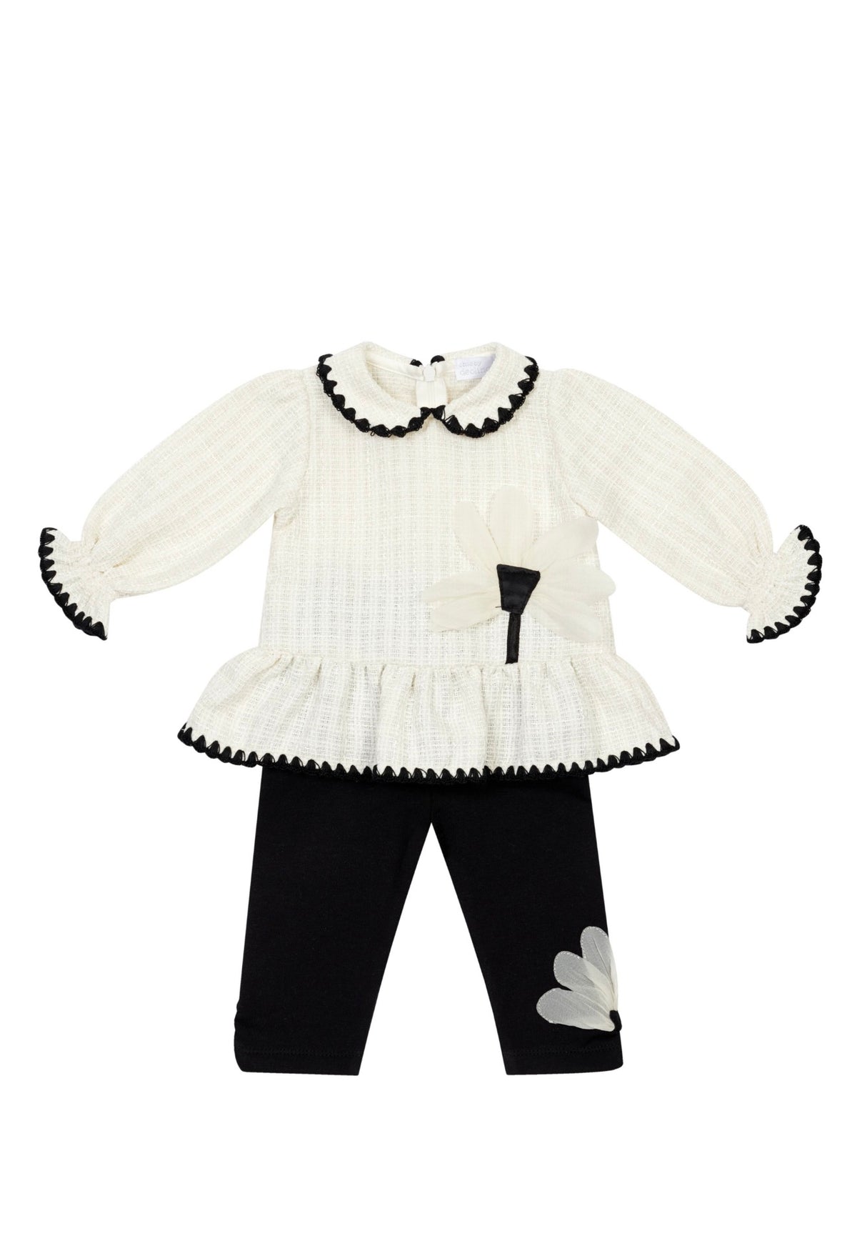 Ivory Butterfly Two-Piece Legging Set