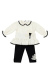 Ivory Butterfly Two-Piece Legging Set