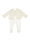 Deolinda Ivory Teddy Bear Footie & Jacket Set