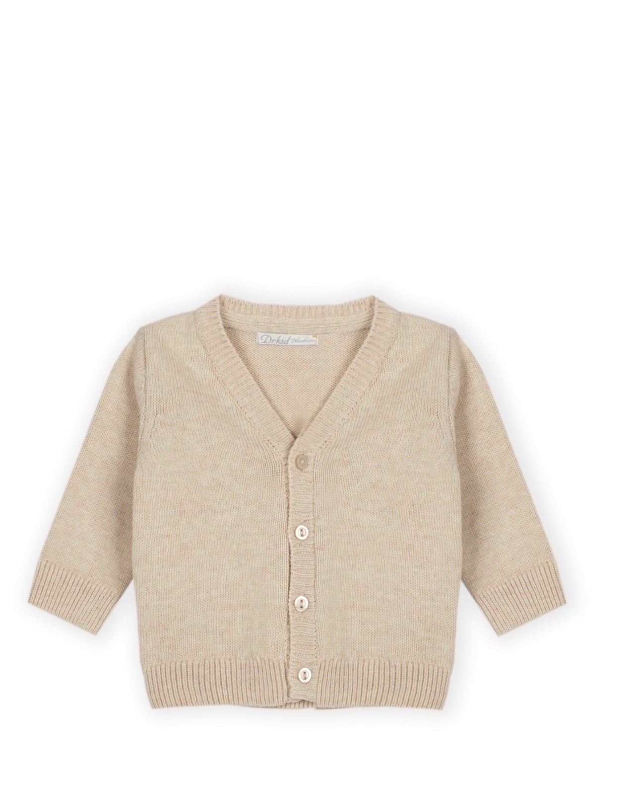 Doctor Kid Classic Beige Knit Cardigan