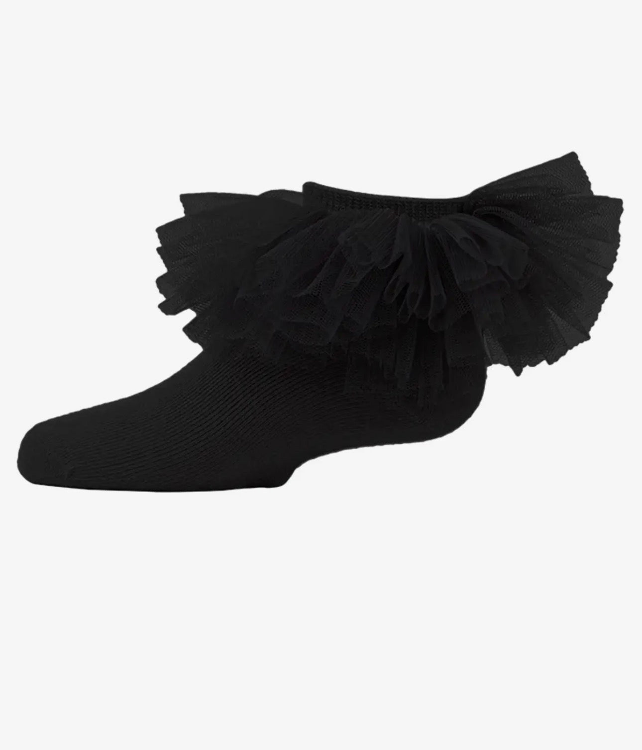 Black  JUMBO FRILLY TUTU ANKLET SOCKS