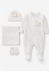 Ivory Rocking Horse Baby Layette Luxury Newborn Gift Set