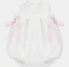 Paste Pink  Ribbon Bubble Romper – Classic Baby Boy Cotton Romper