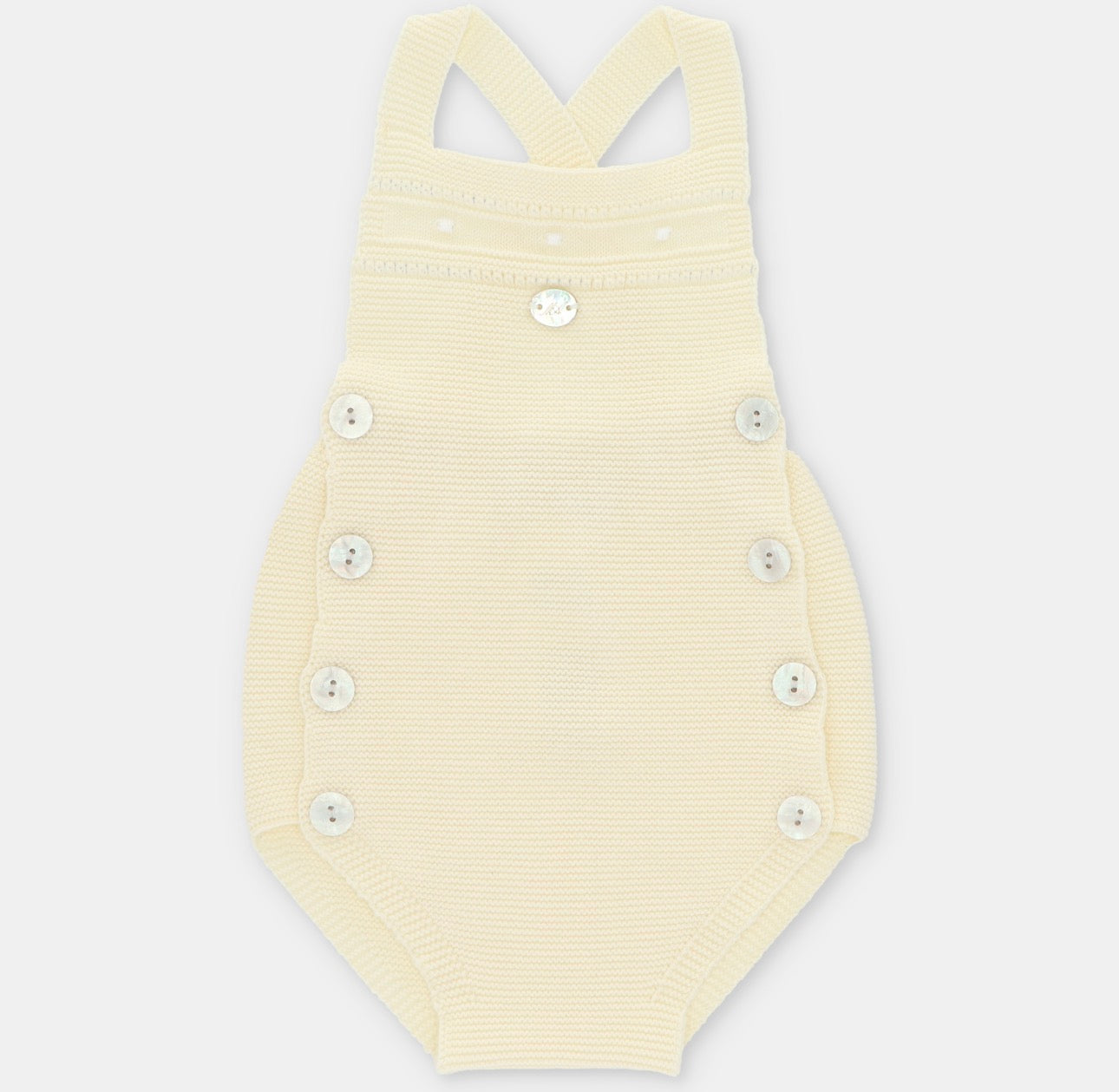 Light Yellow Spanish Knit Baby Romper