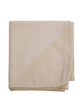 Baby Gi Lace Detail Receiving Blanket -Ivory