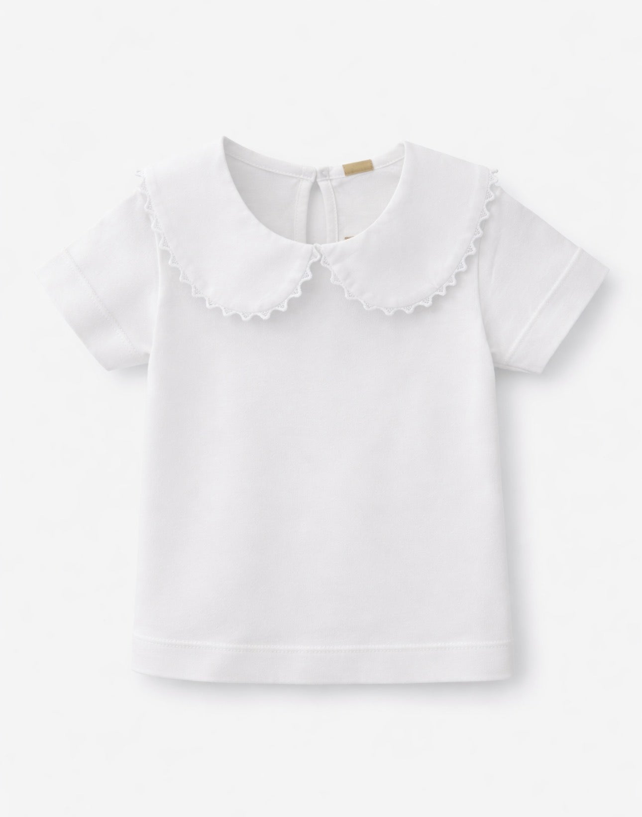 Up Baby White Peter Pan Collar Top | Classic Baby Girls  & Toddler Shirt