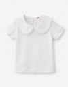 Up Baby White Peter Pan Collar Top | Classic Baby Girls  & Toddler Shirt