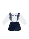 Deolinda Midnight Navy Tulle Ruffle Short Set