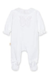 Baby Gi Butterfly Footie – White With Pink