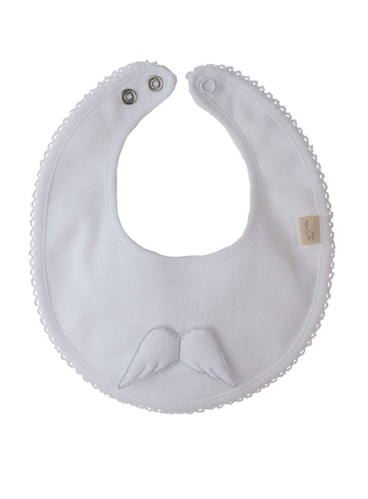 Baby Gi bib Angel - Rounded White