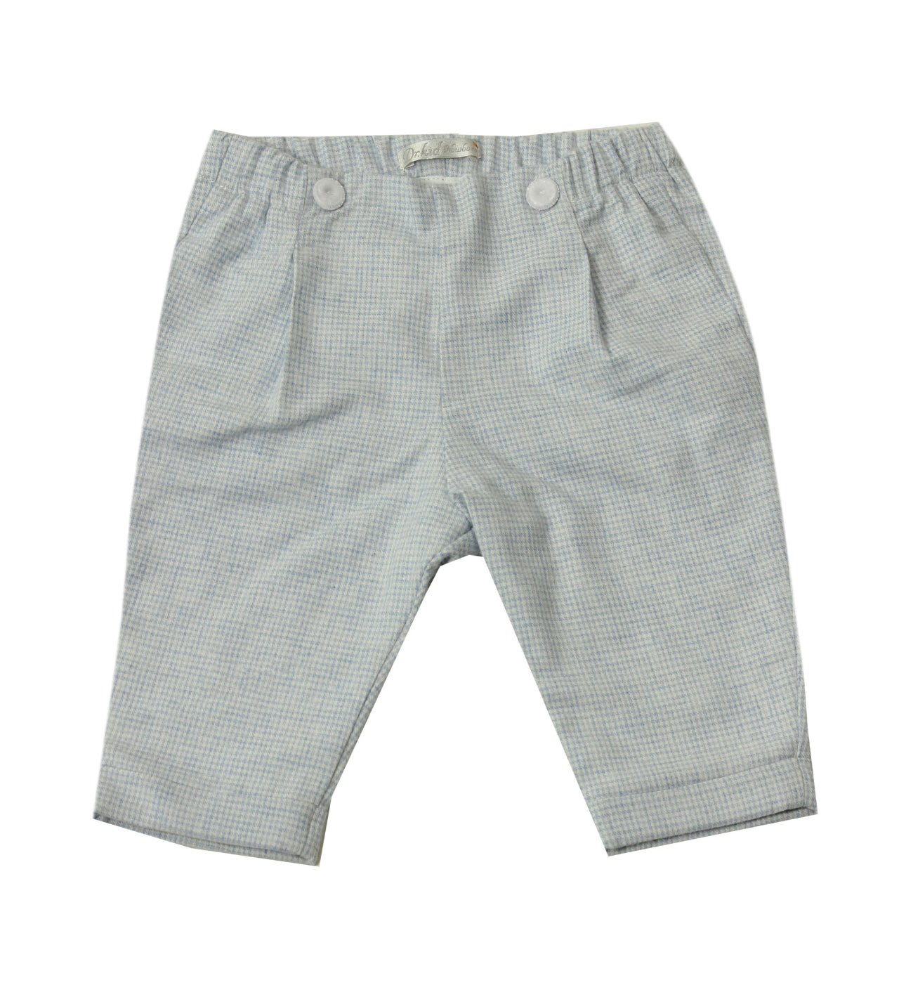 Dr Kid Boys Pants-Light Blue Check