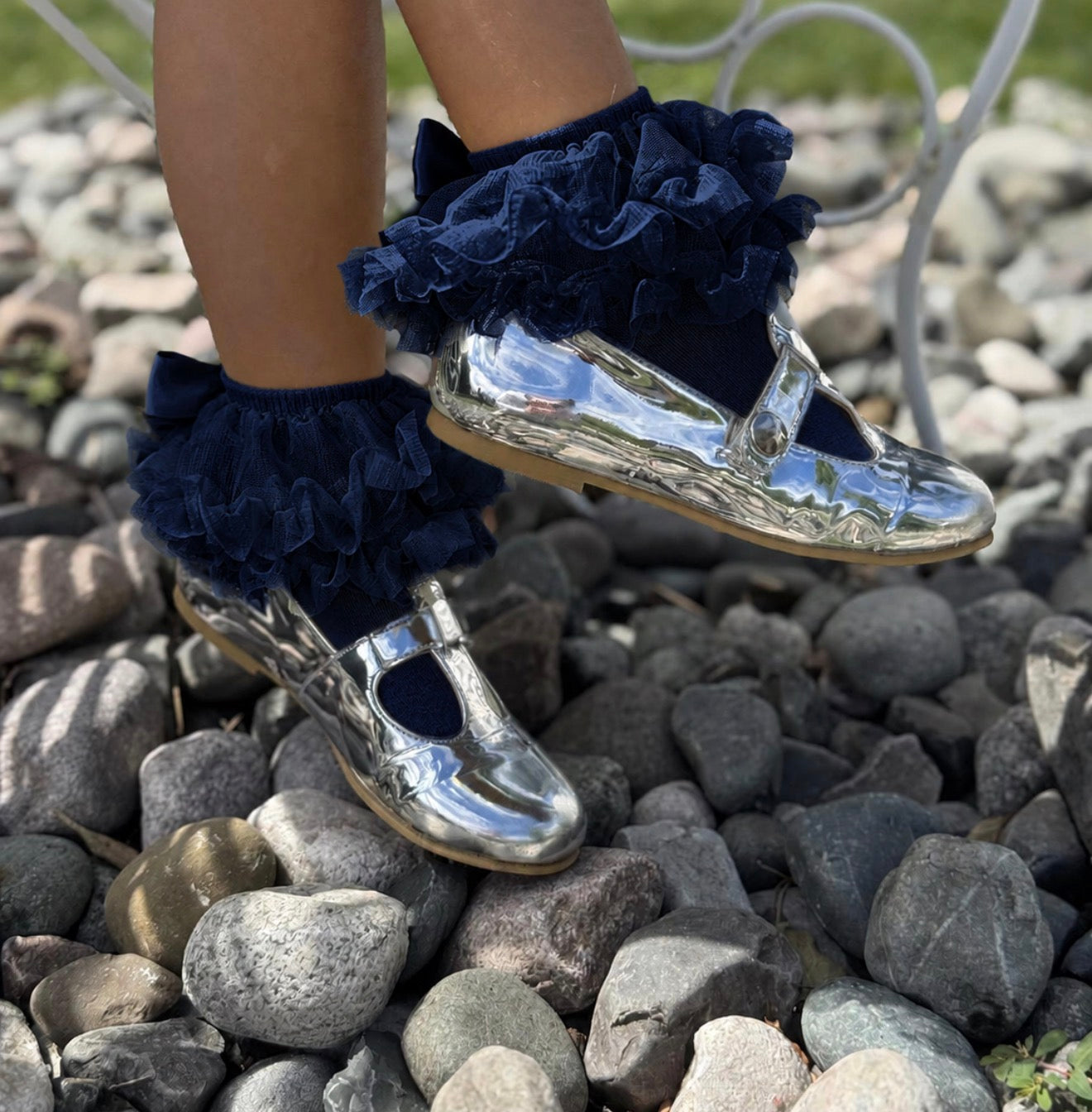 The celebration Lux Ruffle Sock – Limited Edition-Navy