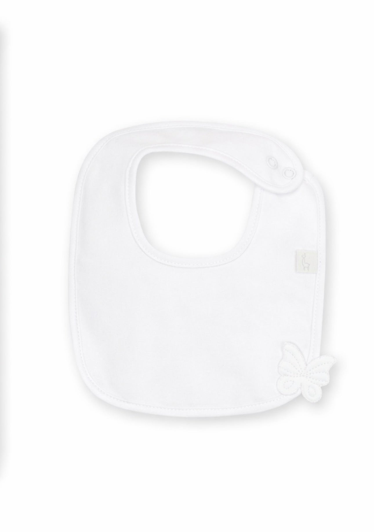 Baby Gi Butterfly Bib – Soft Cotton Baby Bib-White