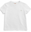 Classic White Pima Cotton Tee | Embroidered Crest Detail