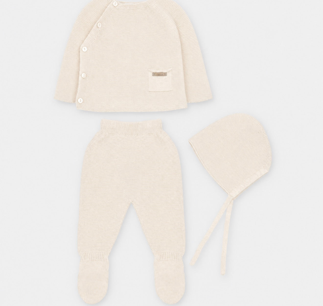 Ivory Heirloom Knit Three-Piece Set