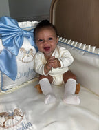 Meia Peta White   Plush Bear -Knee Sock