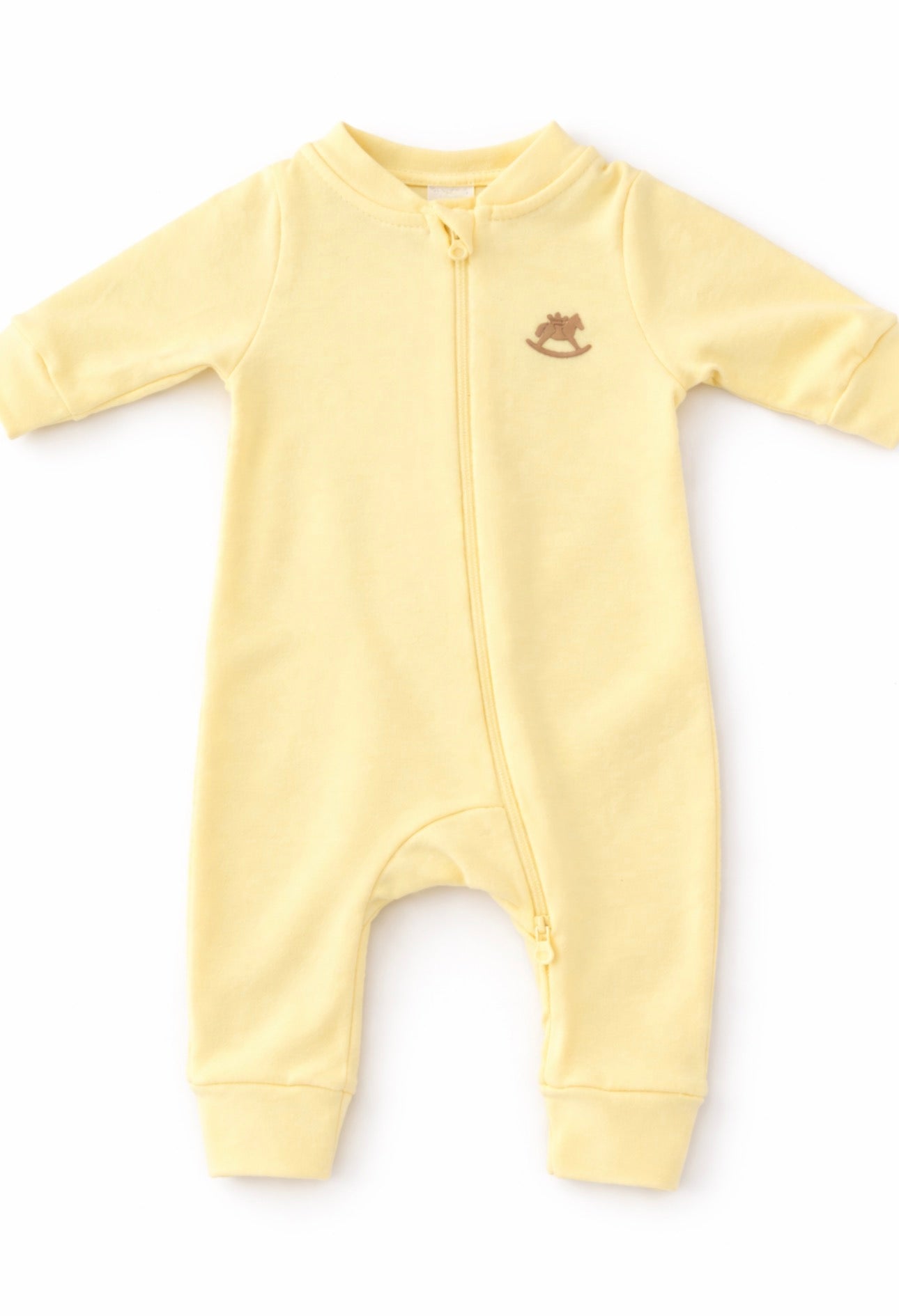 Up Baby Prima Cotton Zip Sleeper -Lemon