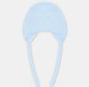 Pastel Blue Knit Baby Bonnet – Classic Tie Bonnet | Montreal Collection