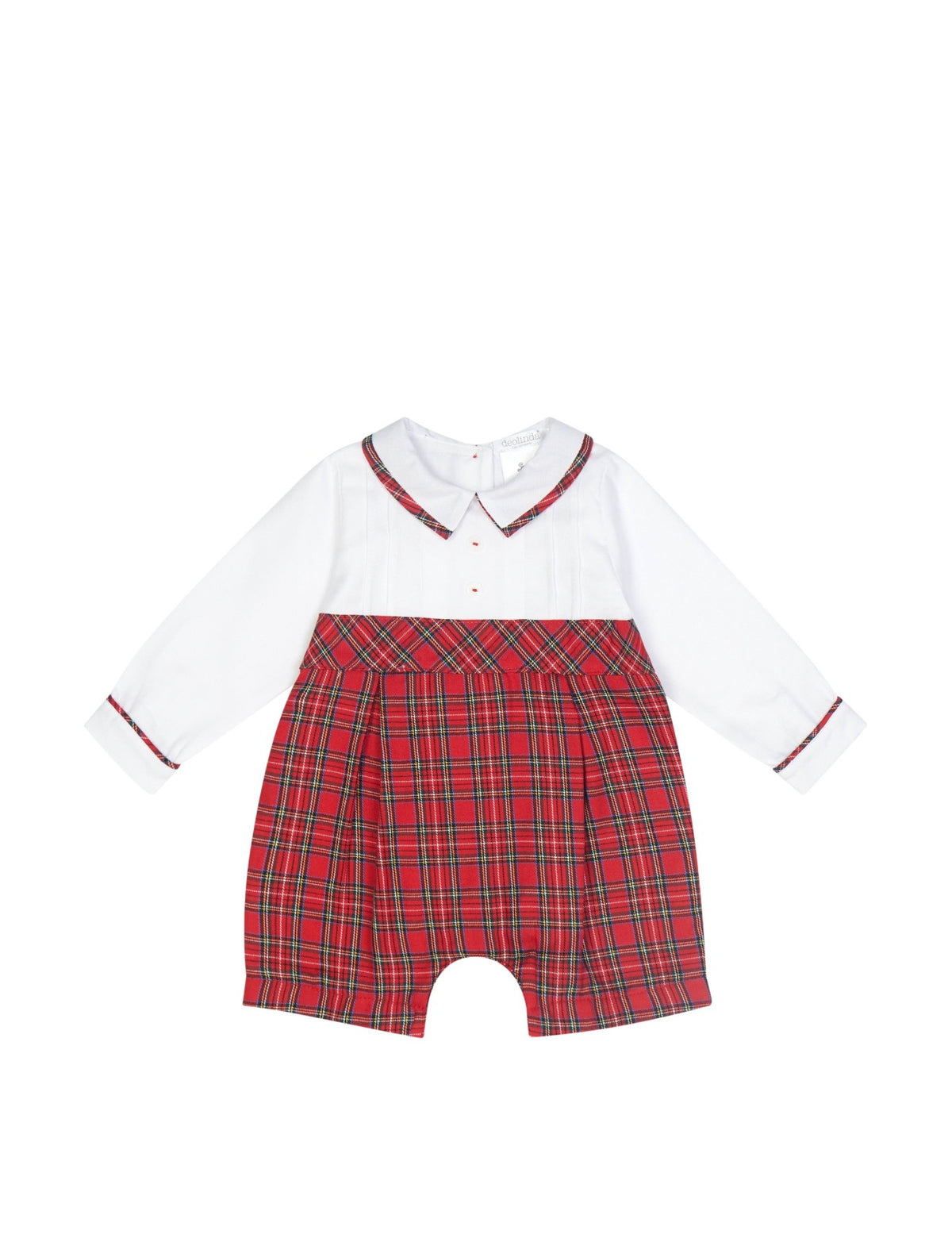 Deolinda Classic Christmas Tartan Baby Romper
